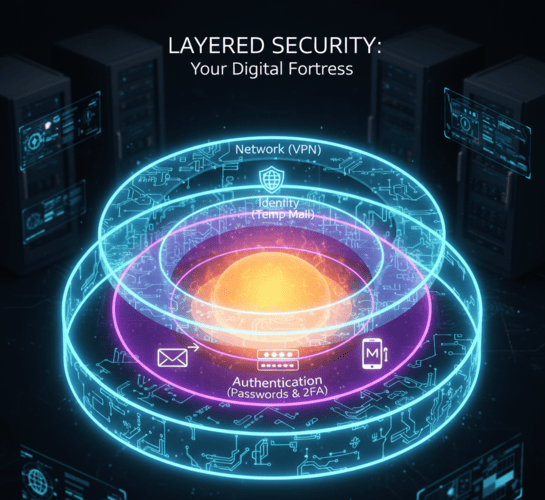 The layered approach to digital security and online privacy.