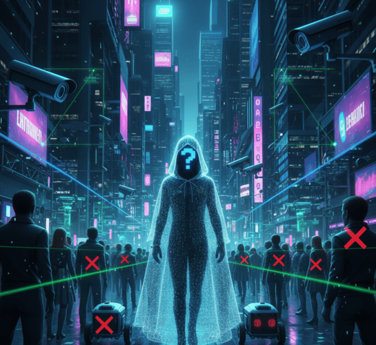 Becoming invisible to online tracking and surveillance.