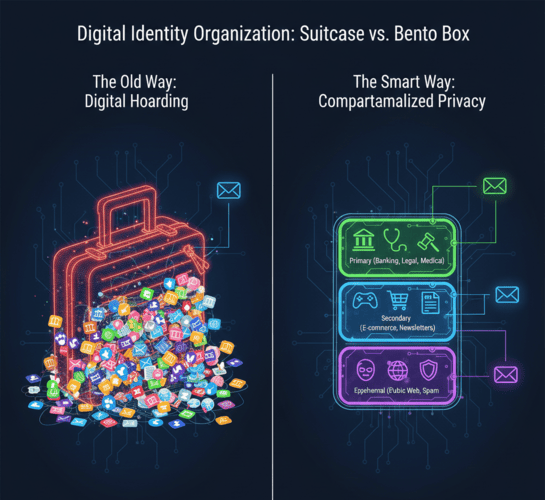 Compartmentalizing your digital life prevents spam and secures your professional identity.