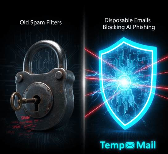 Disposable email addresses act as a dynamic shield against modern AI phishing threats.